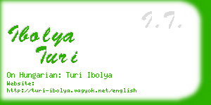 ibolya turi business card